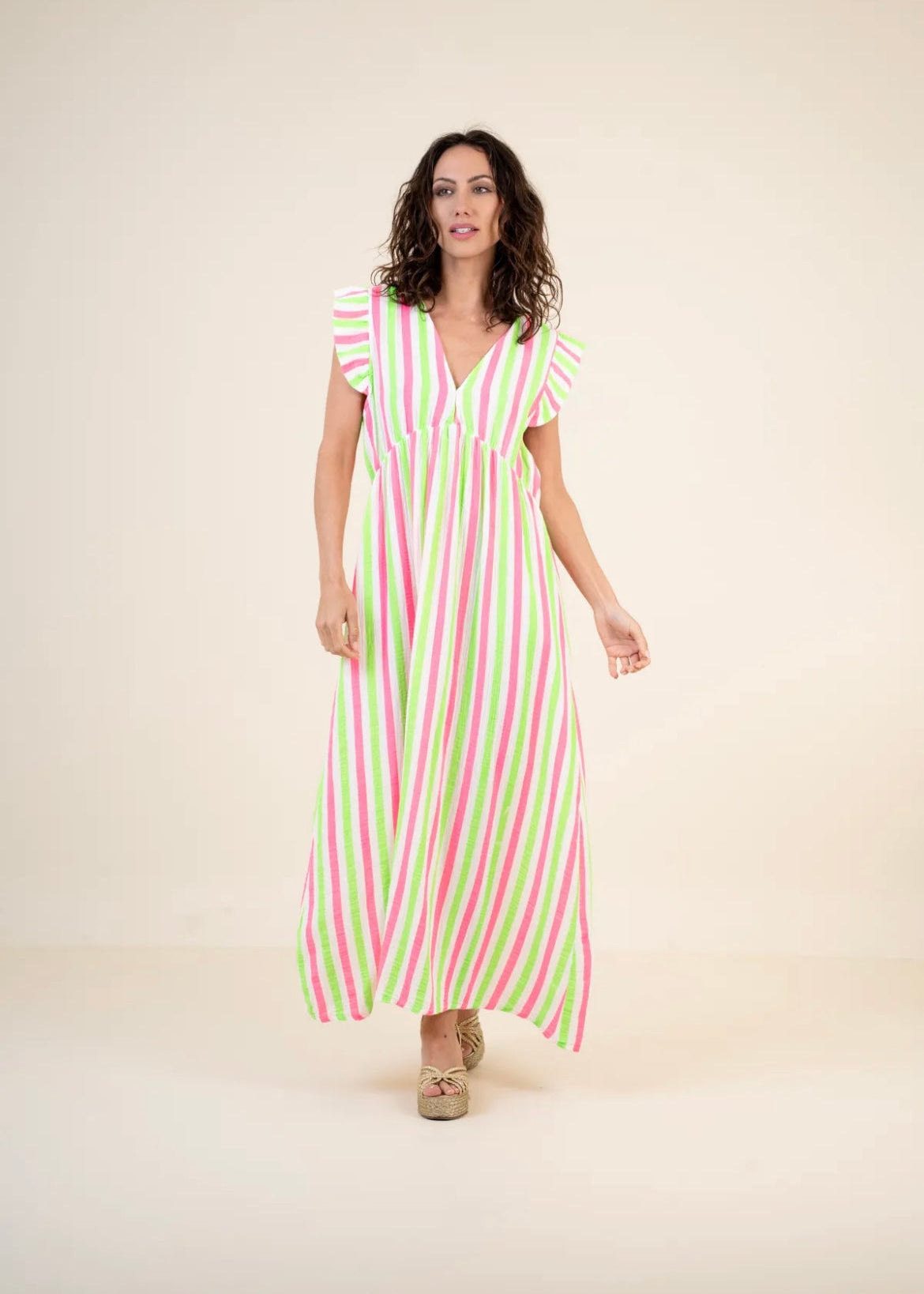 VESTIDO RAYAS FLUOR