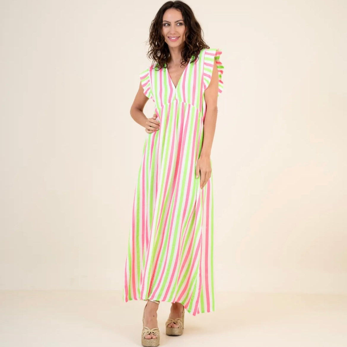 VESTIDO RAYAS FLUOR