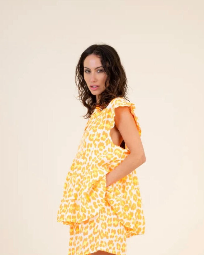 TOP ANIMAL PRINT FLUOR