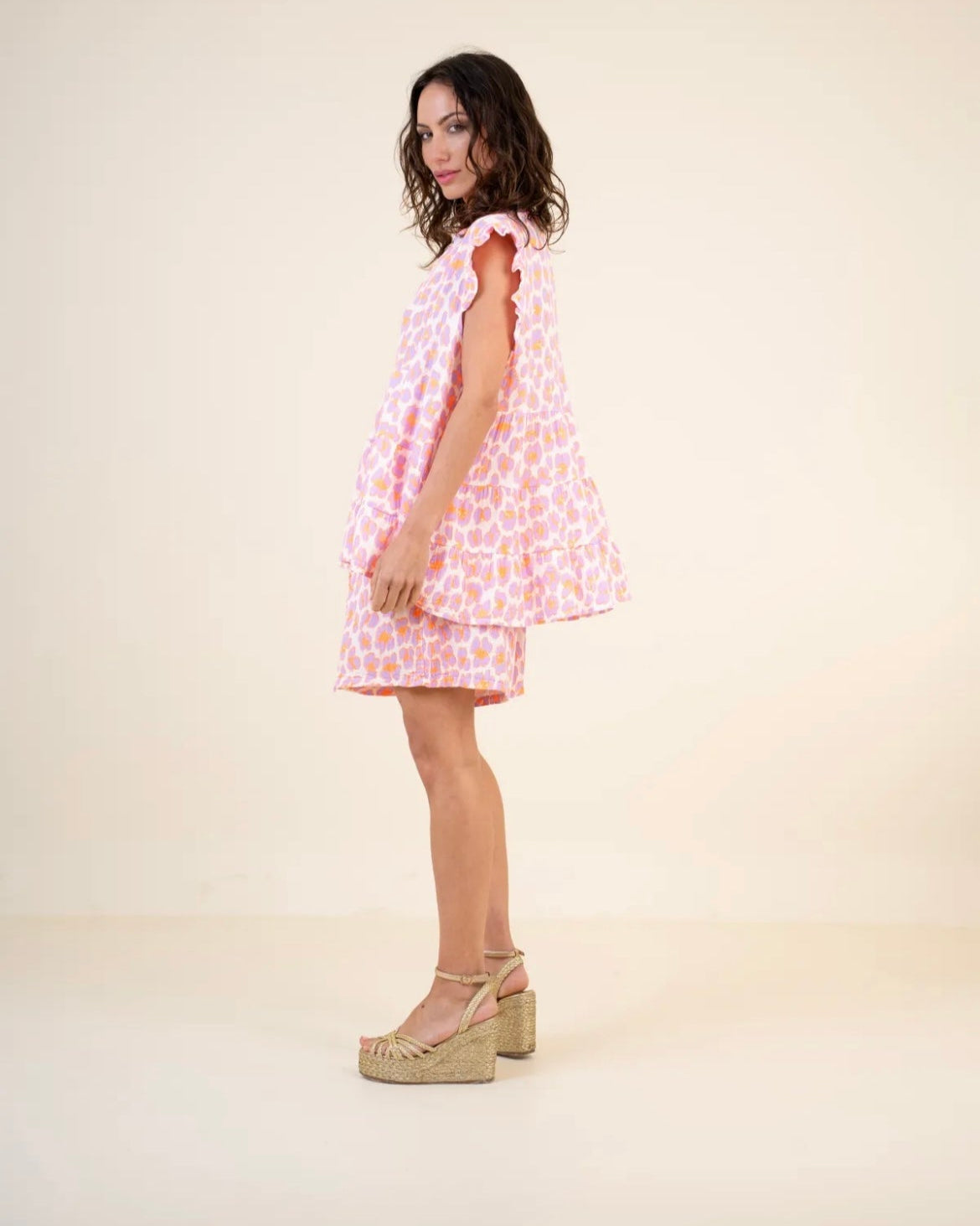 SHORT ANIMAL PRINT FLUOR