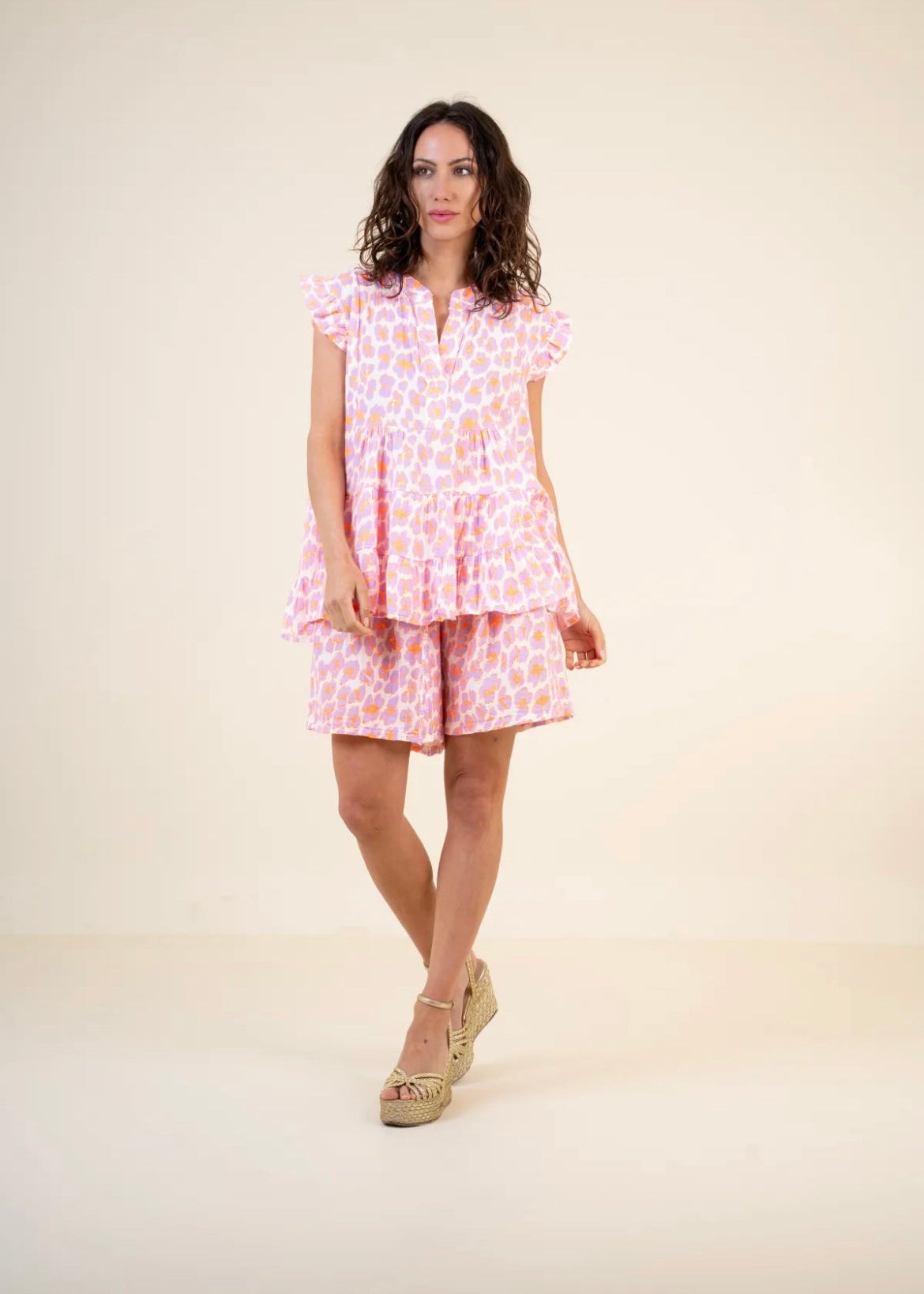 SHORT ANIMAL PRINT FLUOR