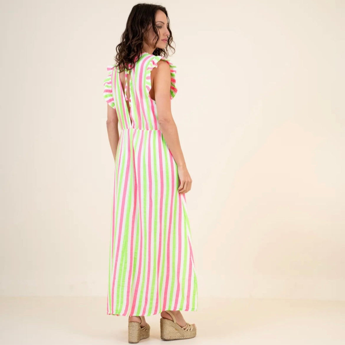 VESTIDO RAYAS FLUOR